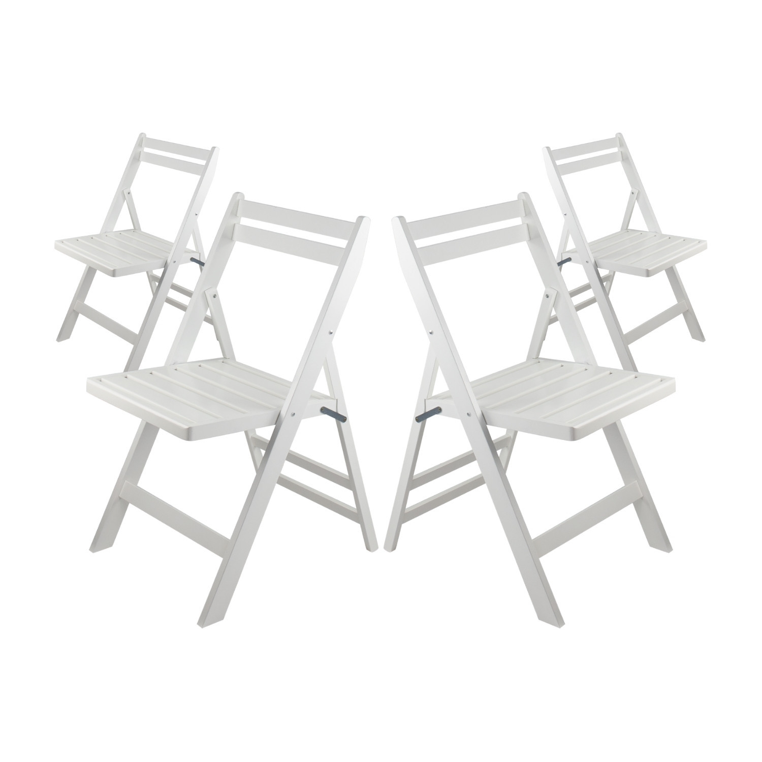 Pack 4 Sillas Plegables de Madera de Bambú Biano 46x44x78cm O91 Sillas y Sillones de Exterior 1